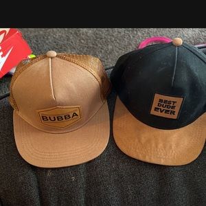 2 knuckleheads trucker hats for 1 year old baby. Size small.